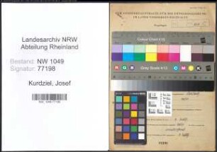 Entnazifizierung Josef Kurdziel , geb. 24.05.1916 (Schlosser)