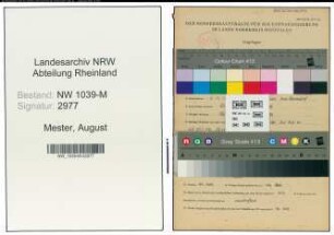 Entnazifizierung August Mester , geb. 08.10.1903 (Lehrer)