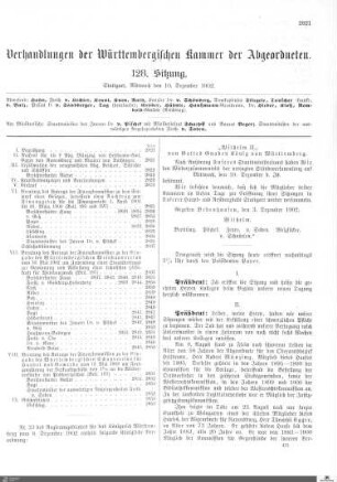 128. Sitzung, Stuttgart, 10.12.1902