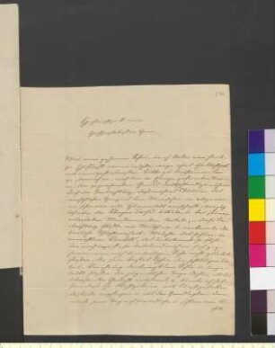 Brief von Vormann, Gottlieb an Goethe, Johann Wolfgang von