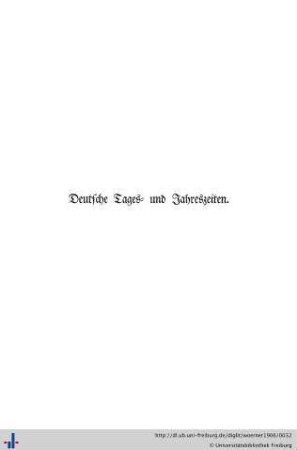 Deutsche Tages- und Jahreszeiten.