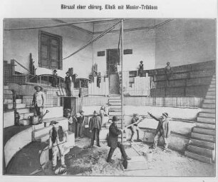 Hörsaal mit Betontribünen (nach Monier) : Technikgeschichte | Industrie und Technik | Beton (Betonbauten)