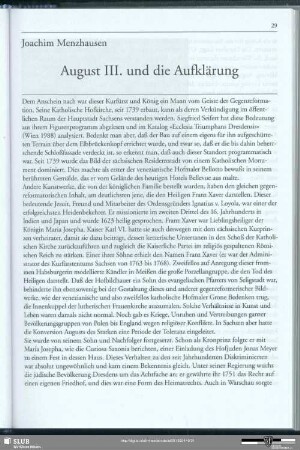 August III. und die Aufklärung
