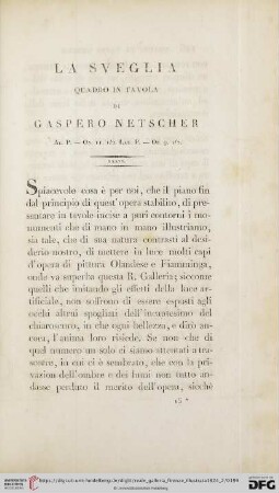 XXXVI. La sveglia. Quadro in tavola di Gaspero Netscher