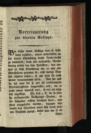 Vorerinnerung zur vierten Auflage