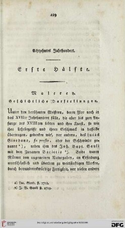 Achtzehntes Jahrhundert: Erste Hälfte