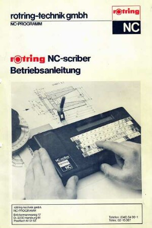 Gebrauchtsanleitung Rotring NC-scriber -