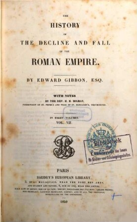 The history of the decline and fall of the Roman Empire, 7