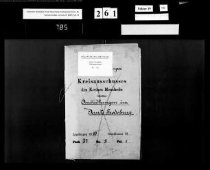 Ansiedlungen im Amt Fredeburg Bd.1