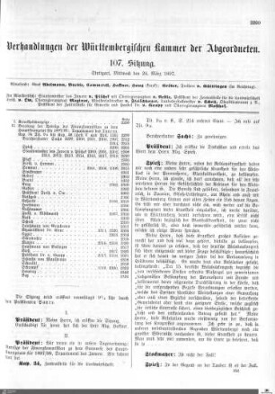107. Sitzung, Stuttgart, 24.3.1897