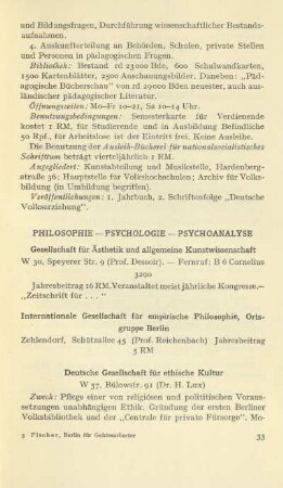 Philosophie - Psychologie - Psychoanalyse