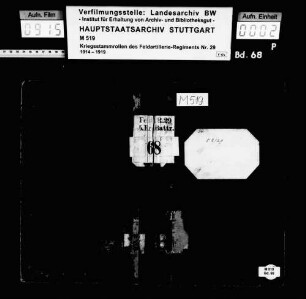 Kriegsstammrolle der 5. Ersatzbatterie (Unteroffiziere)