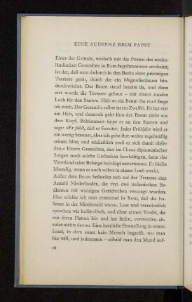 Eine Audienz beim Papst
