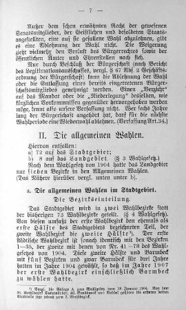II. Die allgemeinen Wahlen.