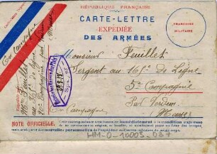 Französische Briefkarte