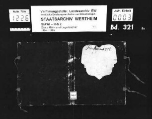 Gült- und Zehntmanual des Bronnbacher Hofs in Würzburg