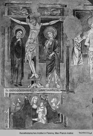 Fresken mit Geißelung und Kreuzigung Christi