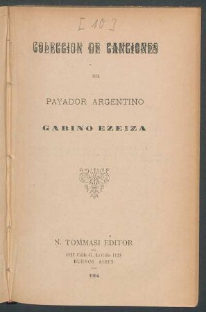 Colección de canciones del payador argentino