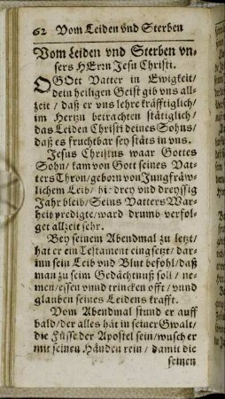 Vom Leiden und Sterben unsers Herrn Jesu Christi.