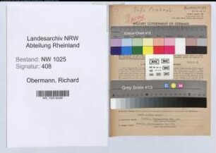 Entnazifizierung Richard Obermann , geb. 14.08.1881 (Buchdrucker)