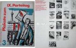Mappe mit Plakaten zum IX. Parteitag der SED