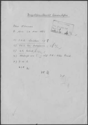 Linsenhofen: Inspektionsbericht 1950