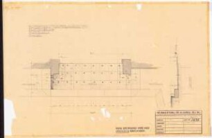 Reichsluftfahrtministerium, Berlin: Eingang Treppenhaus V1 (Plattenbelag): Grundriss, Schnitt 1:20