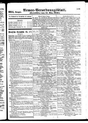 904. Ausgabe. Samstag, 11. März 1916