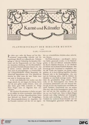 Planwirtschaft der Berliner Museen