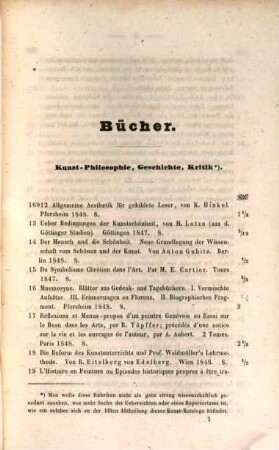 Rudolph Weigel's Kunstcatalog. 20. 1848