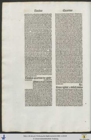 Titulus IV. De quinta mundi etate.