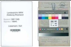 Entnazifizierung Karl Liesemann , geb. 28.05.1905 (Pianist)