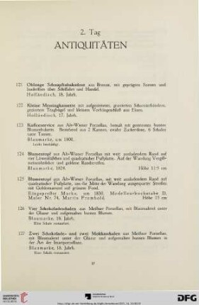 Antiquitäten (Nr. 121-245)