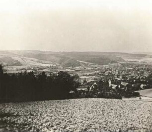 Freital-Deuben. Blick über Schweinsdorf in das Freitaler Becken