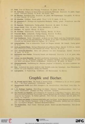 Graphik und Bücher (Nr. 446-467)
