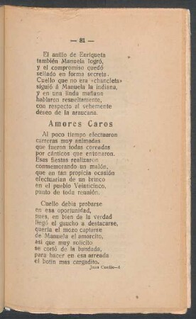 Amores caros