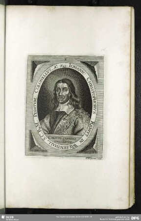 Johann: Christophorus Ranfft In Weissenthall, S.C.Rq[ue] M. Peditum Colonellus, Ao. 1649