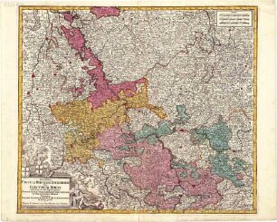 Synopsis Circuli Rhenani Inferioris Sive Electorum Rheni : exhibens Archi-Episcopatum Moguntinum, Coloniensem, Trevirensem Et Palatinatum Rheni, Comitatus Beilstein, Newenaer, Isenburg Infer. Et Reifferscheid ; Cu. Gr. et Pr. S. R. I. Vicariat. in partib. Rheni, Sveviae et Iuris Franconici