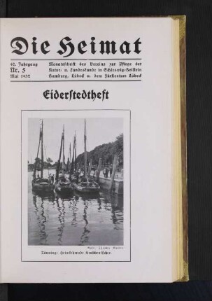 Eiderstedtheft Tönning: Heimkehrende Krabbenfischer.