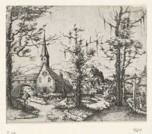 Landschaft mit Kirche