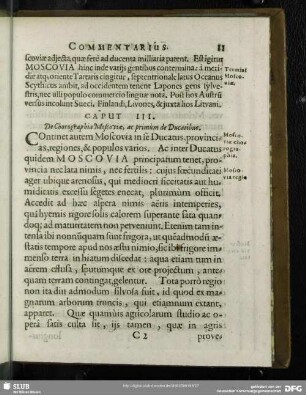 Caput III. De Chorographia Moscoviae, ac primum de Ducatibus