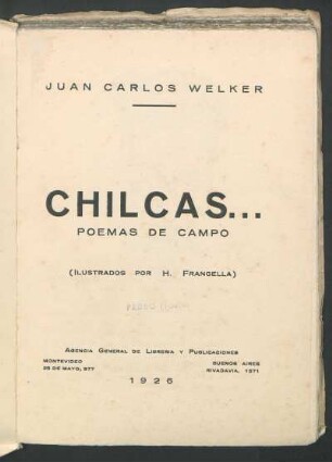 Chilcas... : poemas de campo