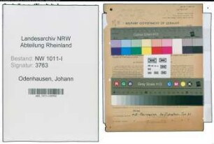 Entnazifizierung Johann Odenhausen , geb. 05.12.1889 ()