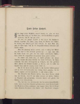 Tante Bettys Hochzeit.
