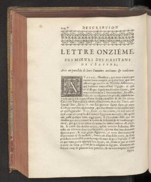 Lettre Onziéme. Des Moeurs des Habitans de l'Egypte