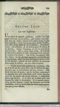 Onzième Leçon. Le vol legitime