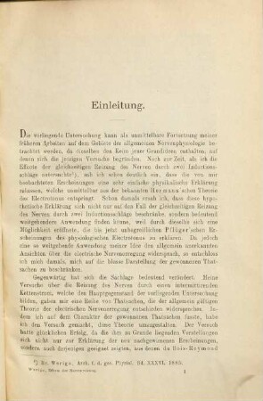 Effecte der Nervenreizung durch intermittirende Kettenströme : Ein Beitrag zur Theorie des Electrotonus u. der Nervenerregung. Mit 9 Tafeln und 20 Holzschnitten