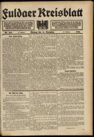 Ausgabe vom Montag, den 18. November 1912.