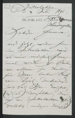 Brief an Emma Brandes : 04.07.1895