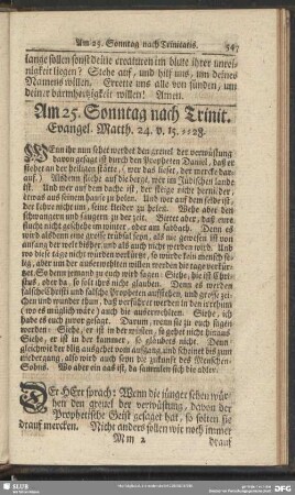 Am 25. Sonntag nach Trinit. Evangel. Matth. 24. v. 15-28